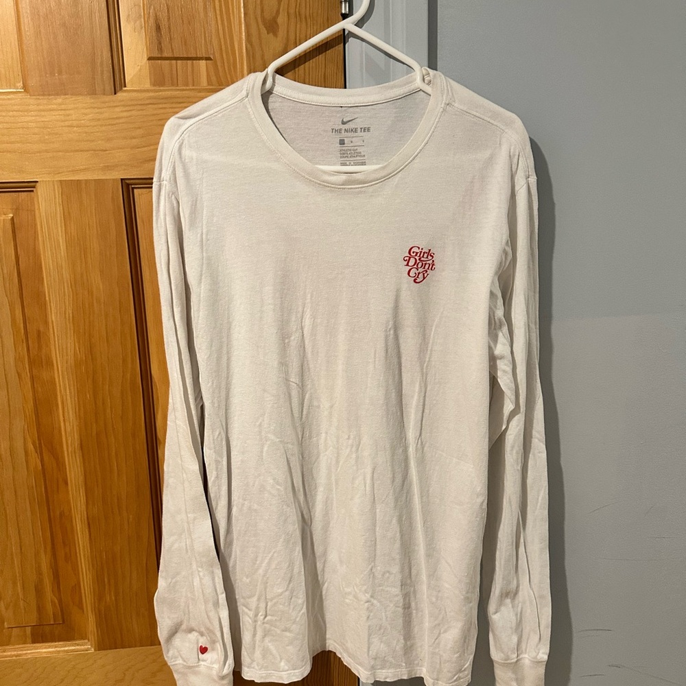 Nike Girls Don’t Cry Long Sleeve Tee with Red Logo